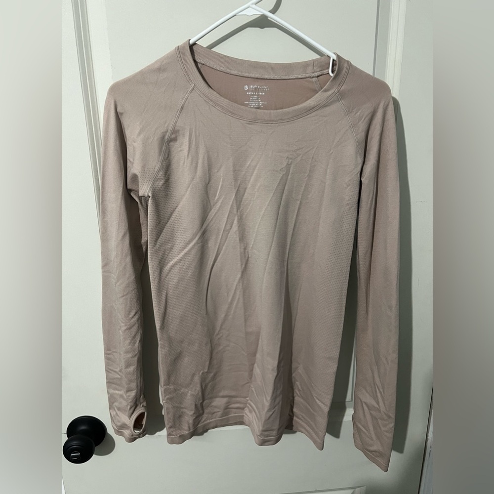 BuffBunny Long Sleeve Tee in Light Taupe